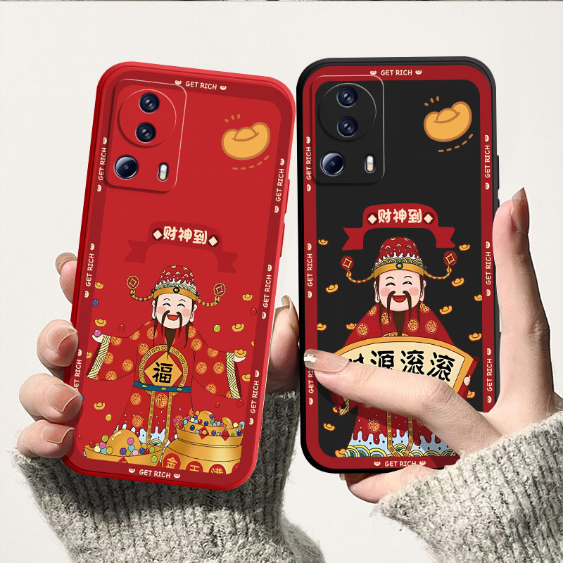 财神到新年小米Civi2手机壳2209129SC液态硅胶保护套全包软壳新款