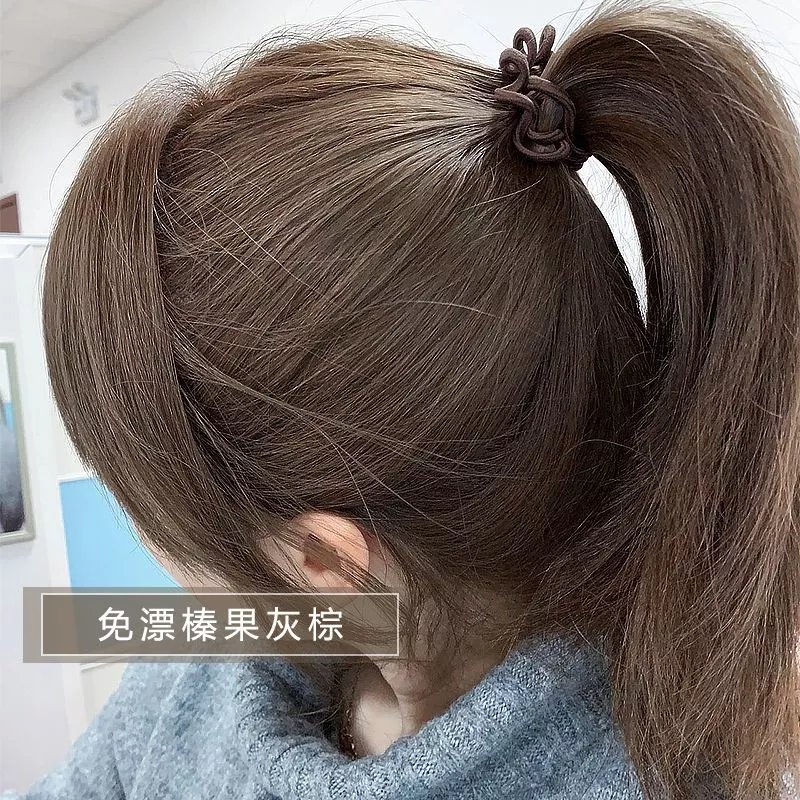 榛果灰棕色染发剂膏自己在家染免漂2025流行色植物显白茶色