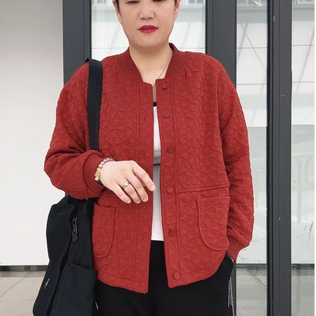 （清仓）冯小姐时尚宽松大码女装（休闲百搭洋气长袖显瘦外套41#）