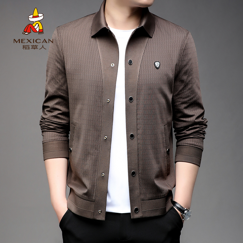 稻草人【轻薄弹力透气】春夏休闲外出百搭夹克外套SZD1611