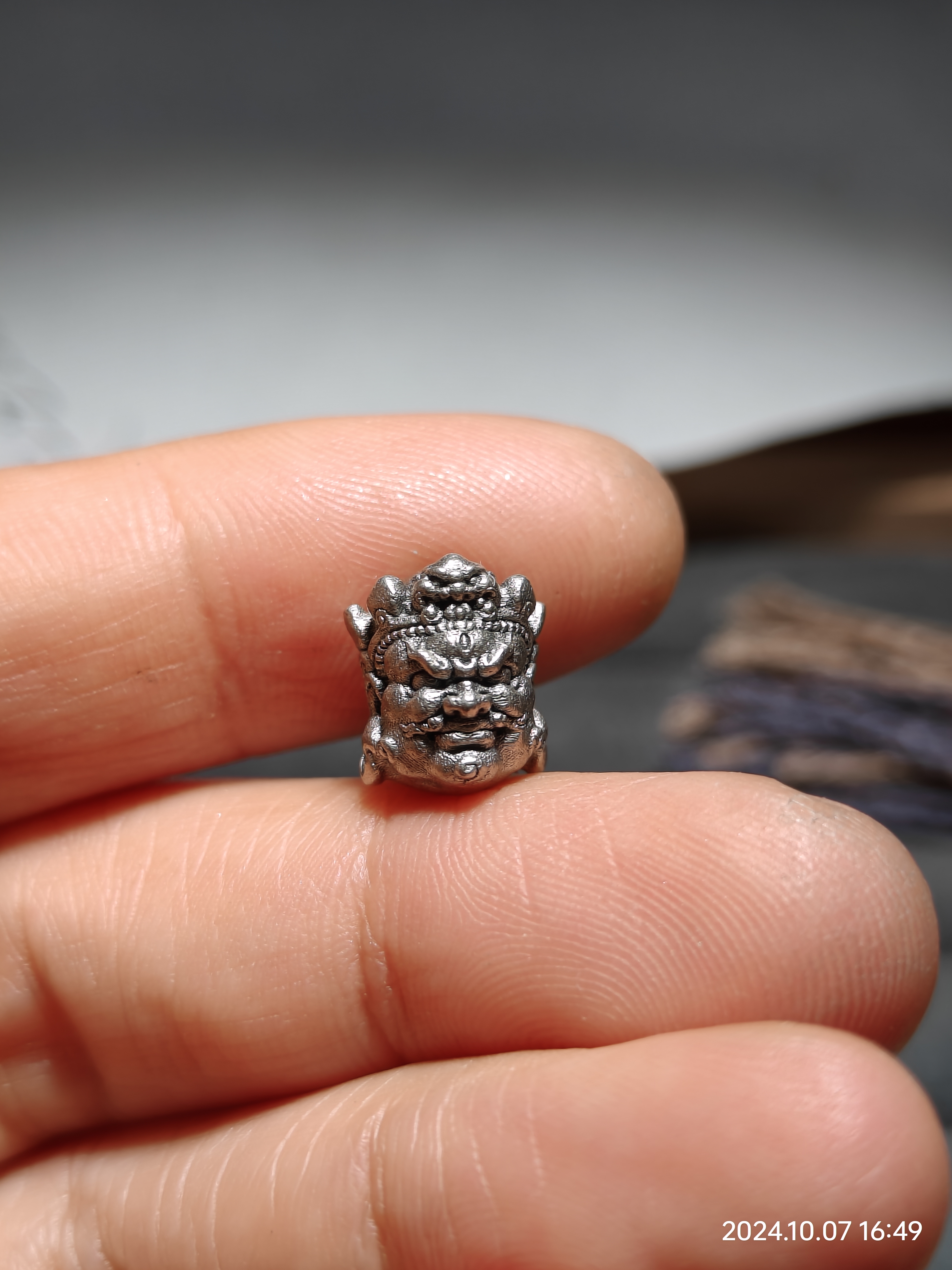 925银银制品 925银中号实心原创设计天地孔黄财神