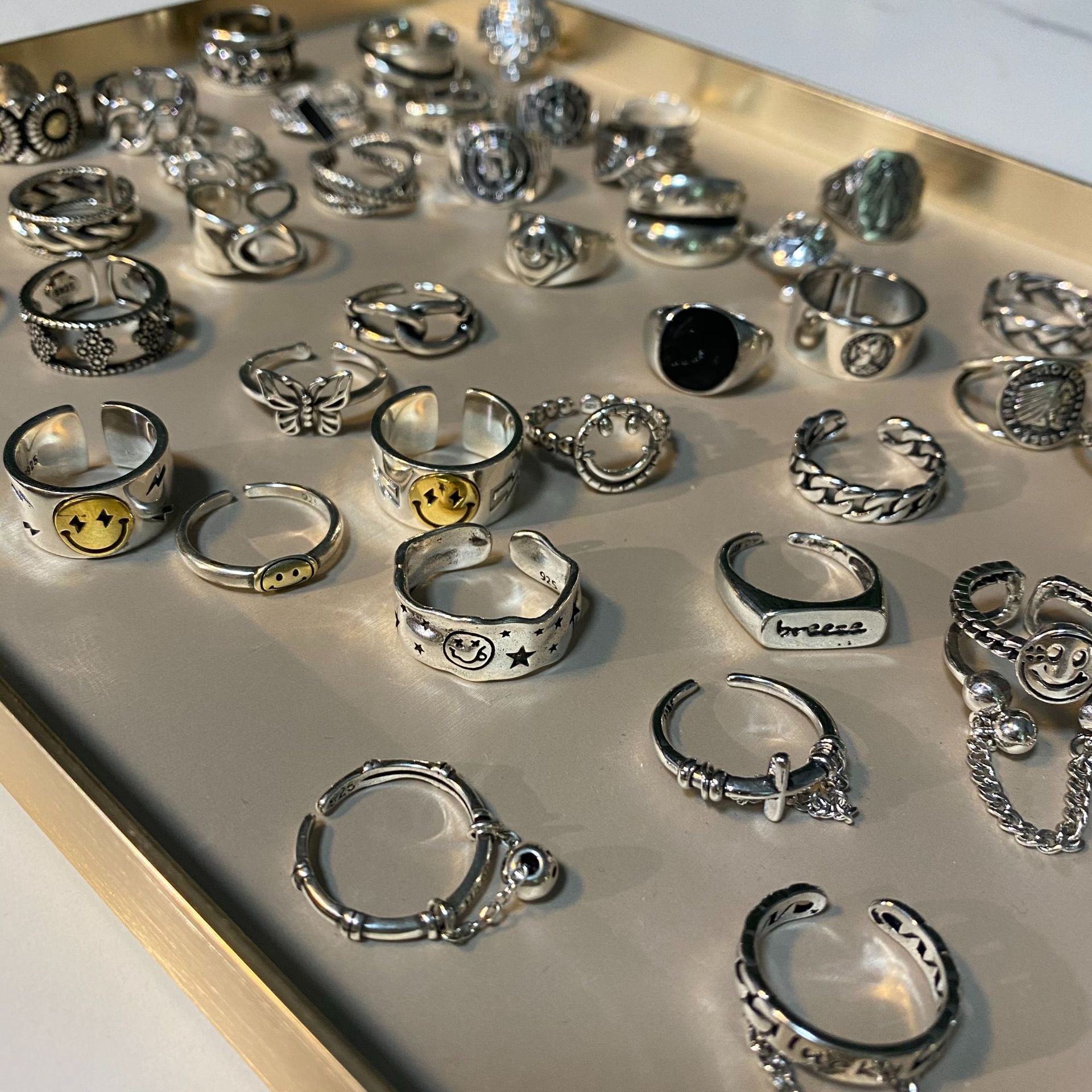 铜合金亚克力项链 时尚韩式简约百搭饰品耳饰项链戒指