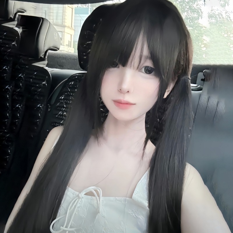 泡泡豆冰冷心事少萝同款假发女长发显白减龄黑长直JK甜美全头套