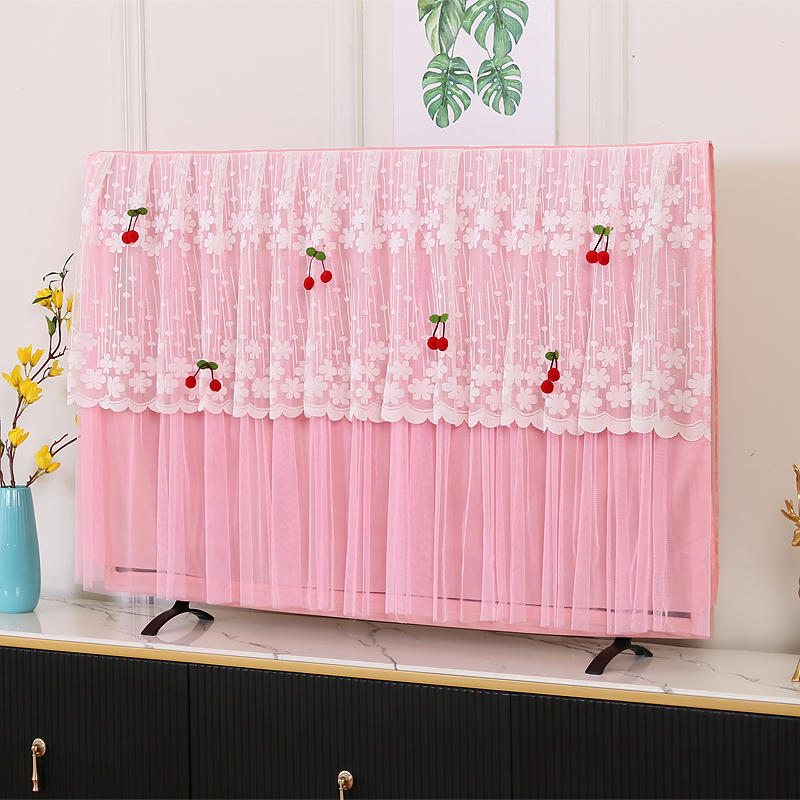 电视机防尘罩套简约蕾丝盖布巾42寸55寸65寸壁挂式家用