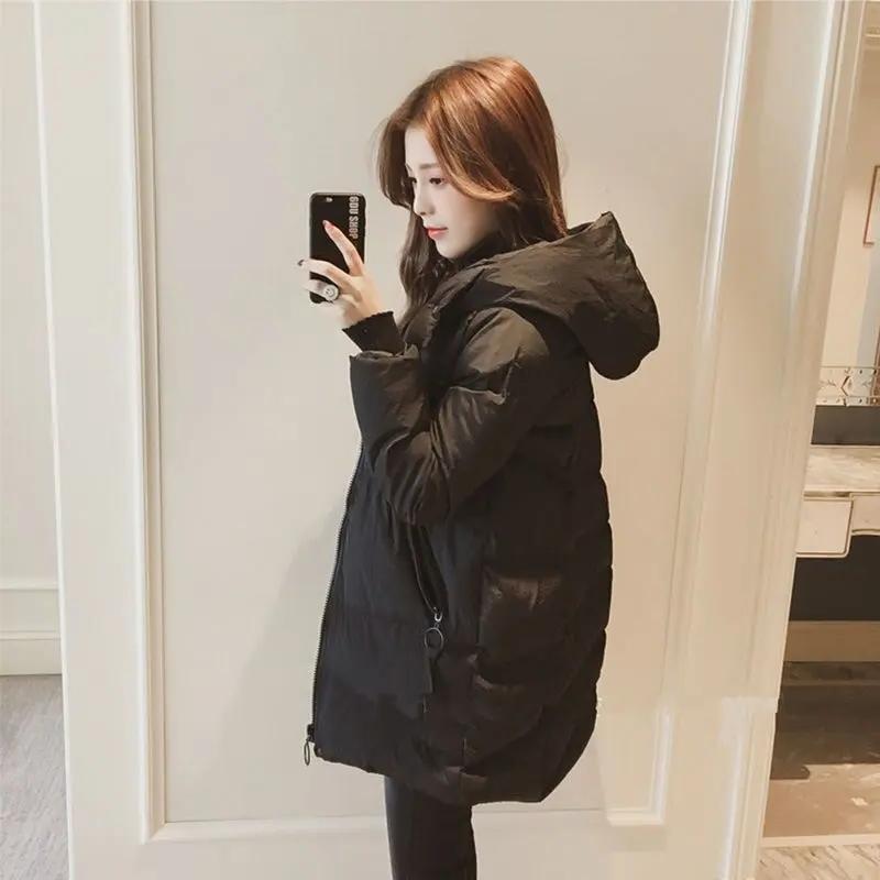 波司澄轻薄羽绒服服2023年冬装新款韩系小个子150中长款加厚黑