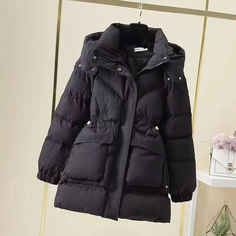 波司澄2023新款中长款羽绒服女韩版宽松羽绒羽绒服冬季加厚保暖时