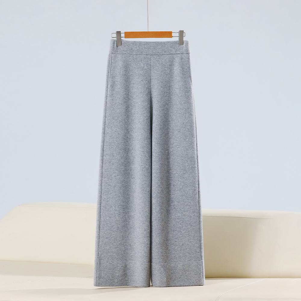 十四【年糕裤】喜歌羊绒 100山羊绒女士针织休闲阔腿裤 7740