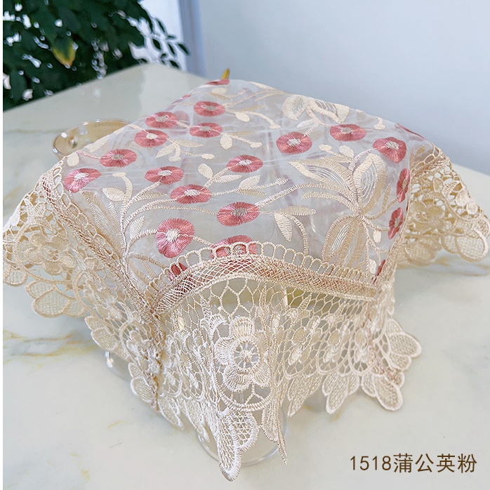 茶具盖布遮盖防尘布茶盘茶杯水杯防灰盖巾小方巾蕾丝茶道家用盖布