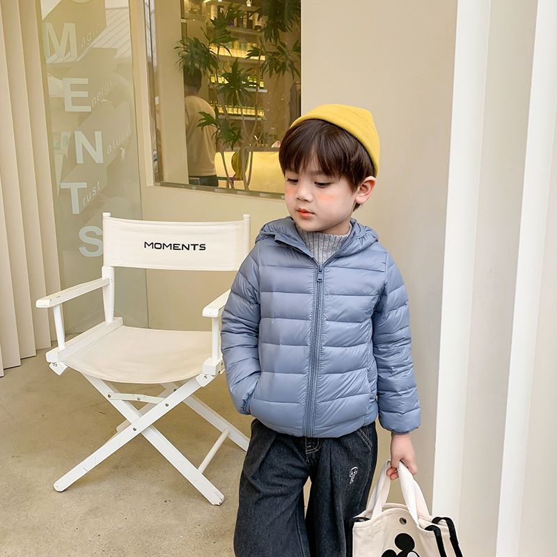 雅鹿儿童轻薄羽绒服白鸭绒男女宝宝婴儿冬装大中小童短款保暖外