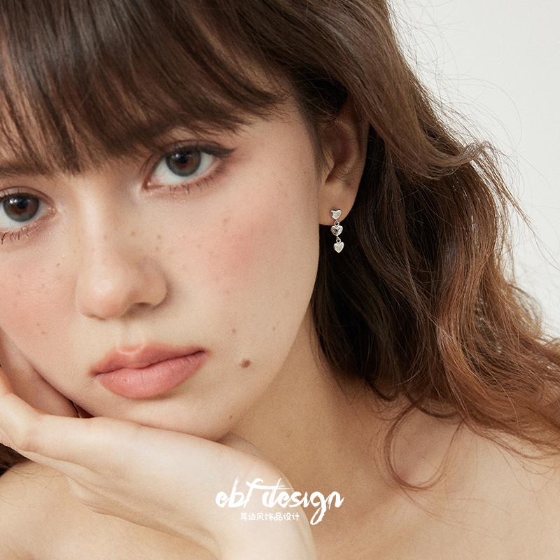 EBFWIND 925银耳饰 【心语】爱心小巧精致通勤简约夏日清新耳钉