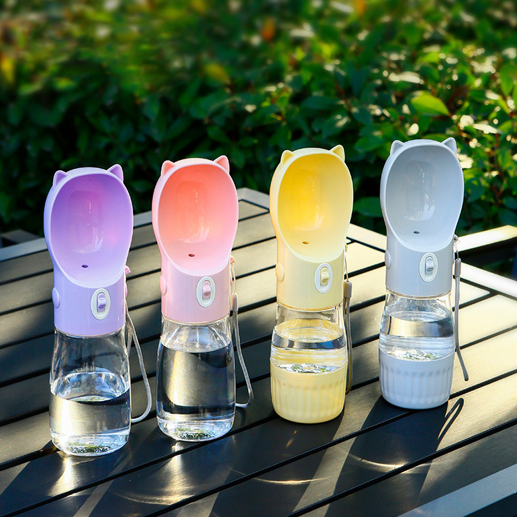 狗狗外出水杯狗粮便携随行杯遛猫狗水瓶喂水喝水器户外大容量水壶