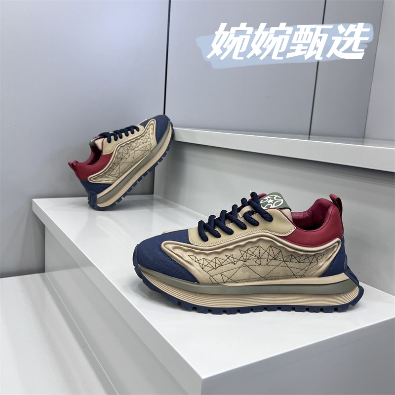 男鞋2024秋冬新款厚底增高阿甘鞋潮流百搭低帮轻奢运动休闲鞋