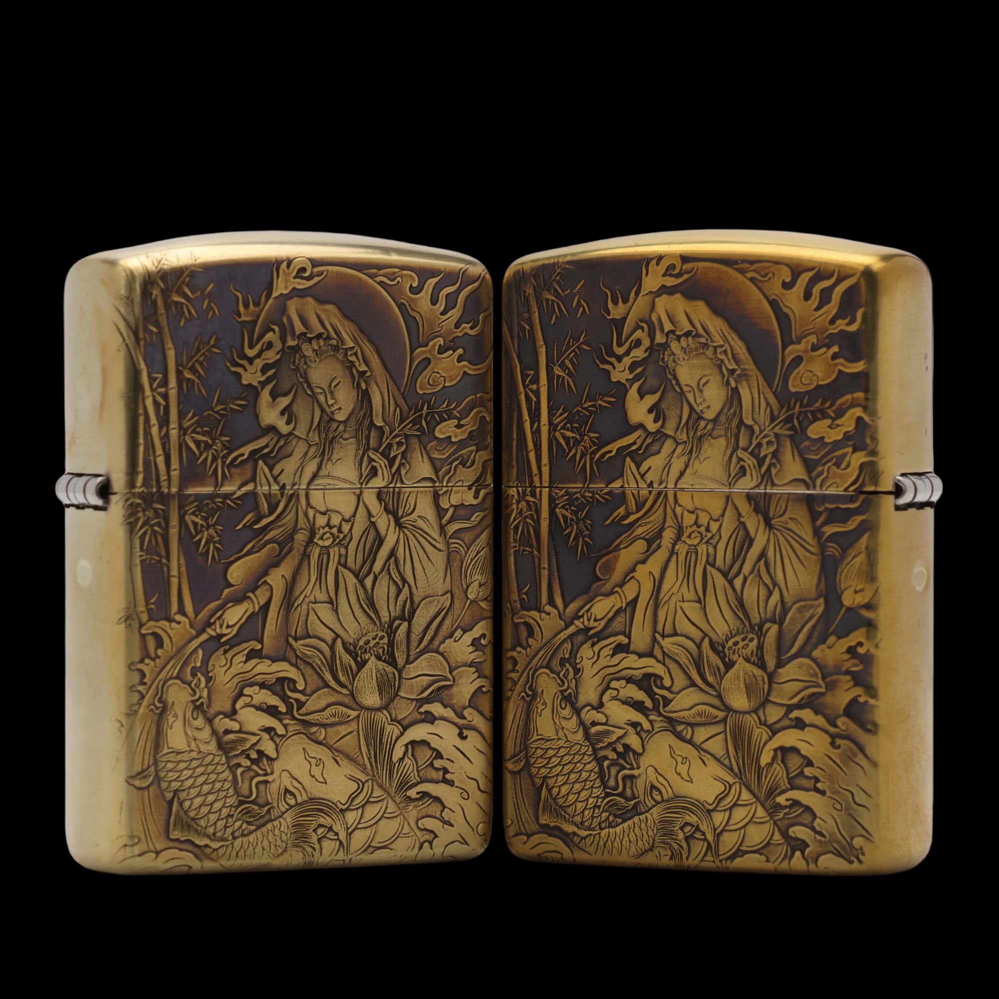 ZIPPO/之宝【观音】黄铜盔甲 防风立体男士正品打火机 DY9920QT