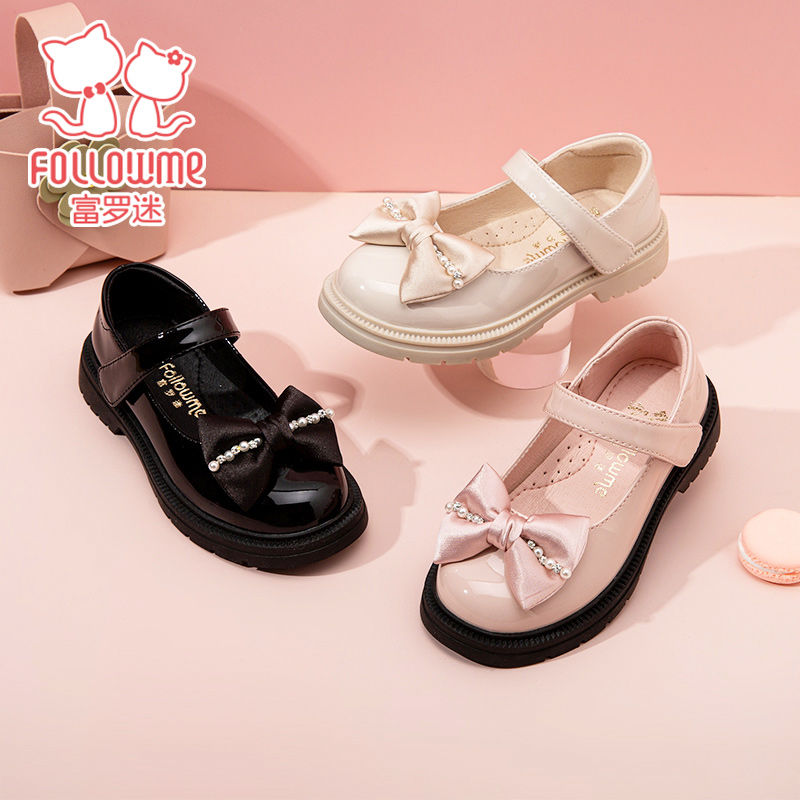 富罗迷公主鞋小皮鞋女童皮鞋百搭洋气女孩淑女时尚皮鞋2C7792