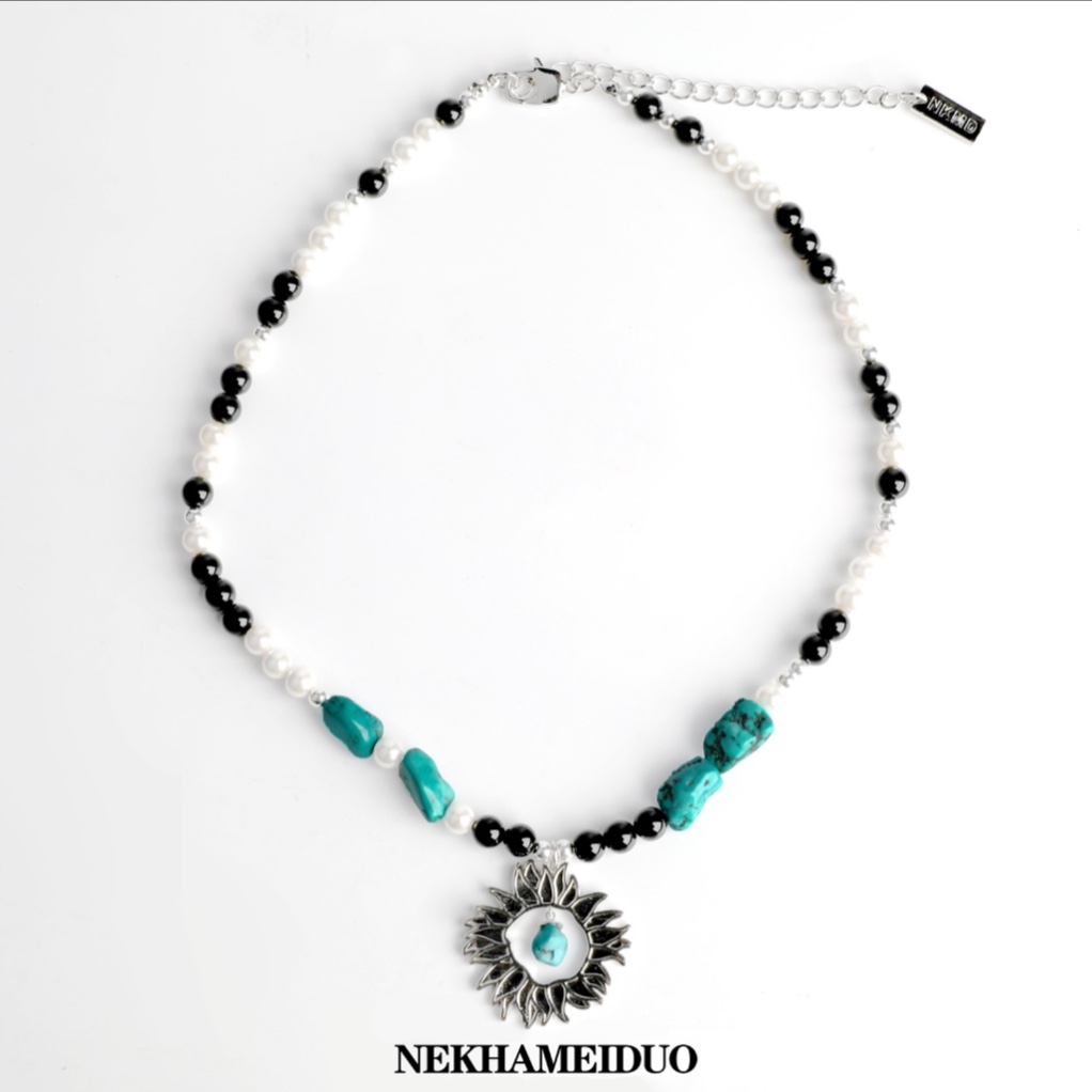 链子925银 【明星同款】NEKHAMEIDUO｜原“始”镂空太阳花项链