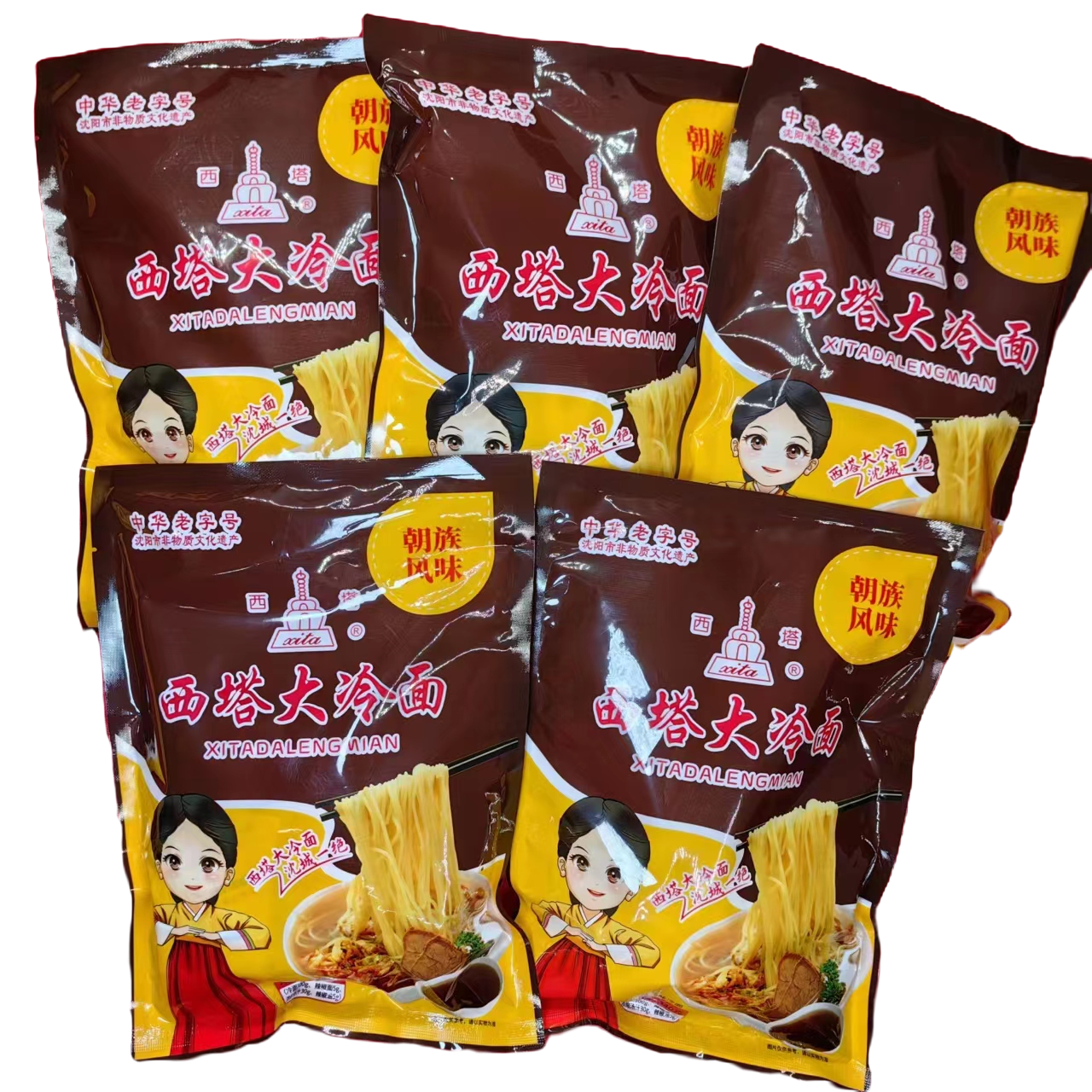 5袋鲜咸口味西塔大冷面