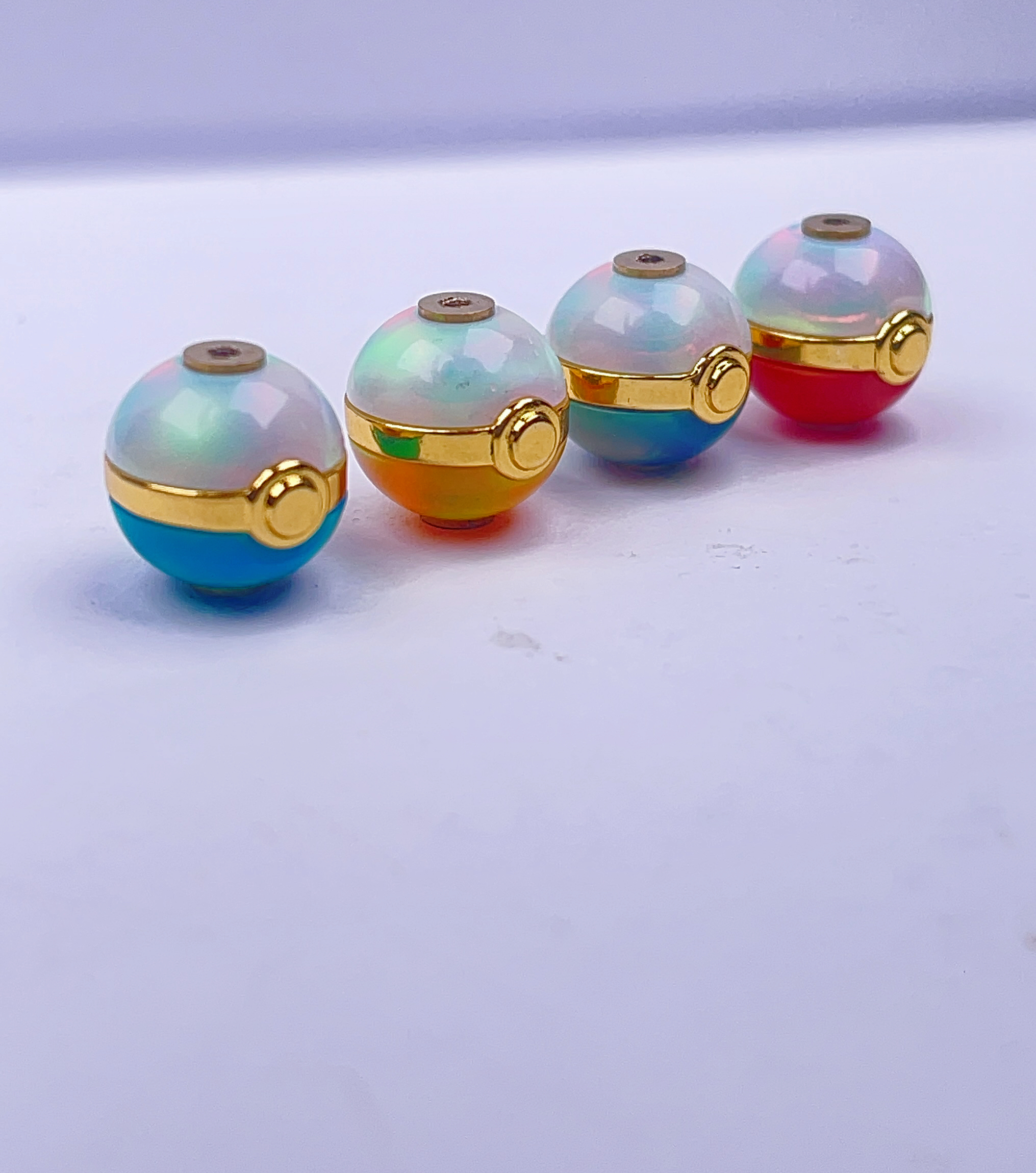 欧泊精力宝可梦镀18k蓝色白色菩提配饰（多项其一）