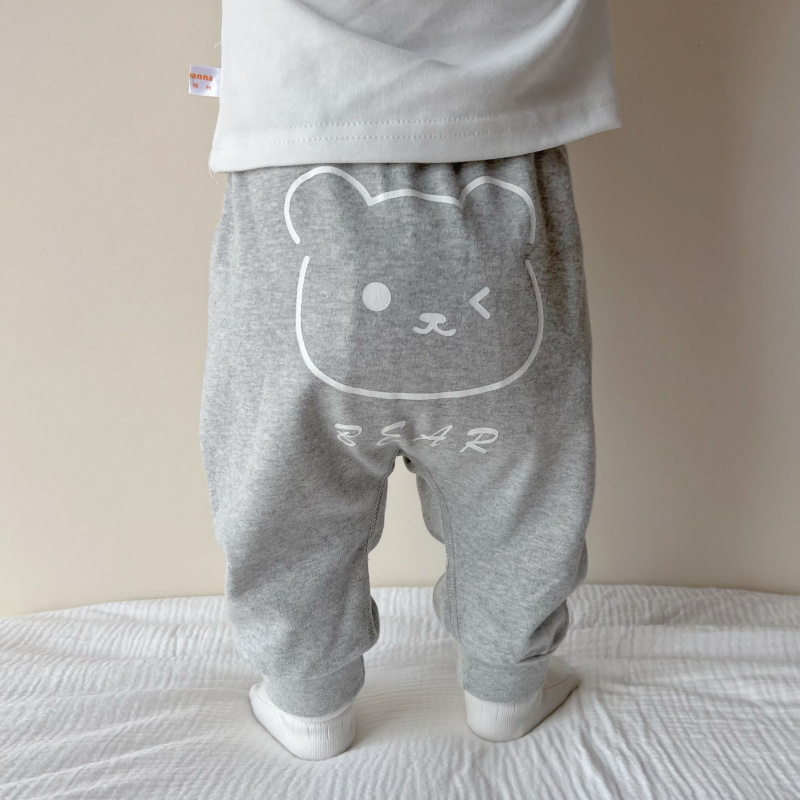 婴儿裤子春秋款大pp裤高腰护肚加绒长裤冬季男女童宝宝外穿休闲裤