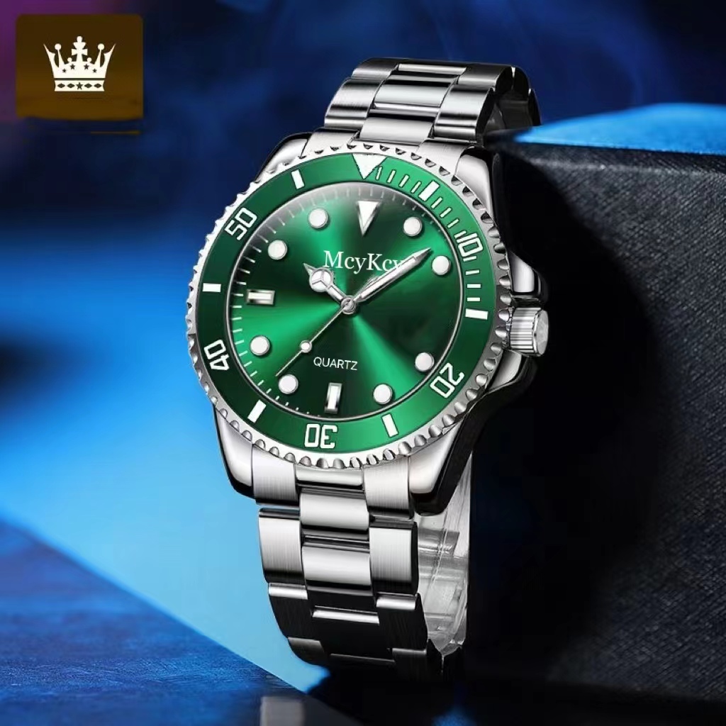 男士高档奢华手表男士经典腕表手表绿色大表盘