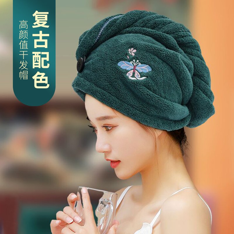 干发帽女吸水速干擦头发毛巾加厚包头巾长发双层浴帽干发巾不掉毛