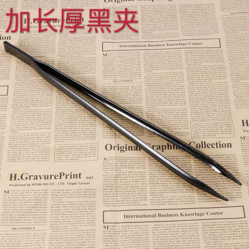 加厚AA夹镊子 12寸、14寸加厚长黑铁夹  长镊子 大夹子 打金工具