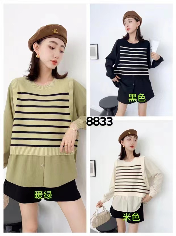 2025春秋季新款孕妇体恤假两件