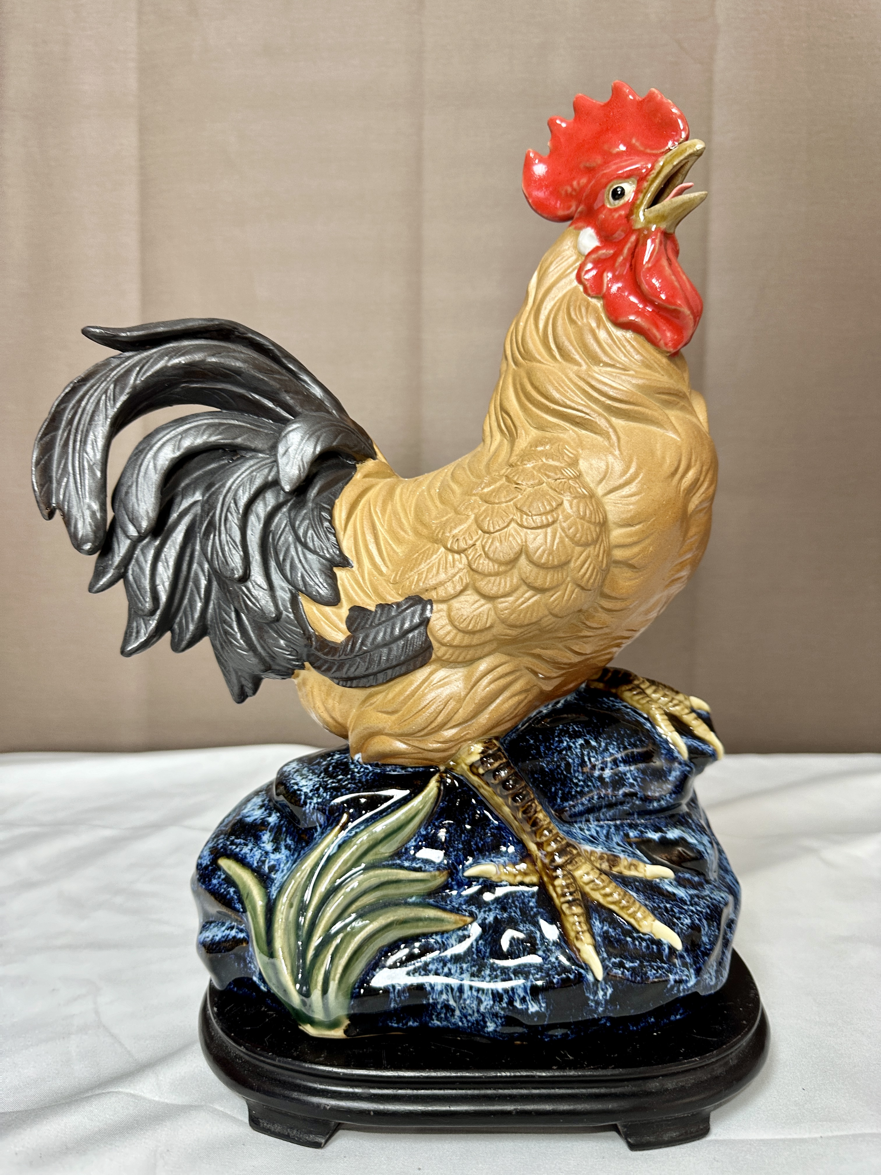 石湾陶瓷生肖公鸡家居玄关酒柜饰物柜电视柜送礼工艺品摆件