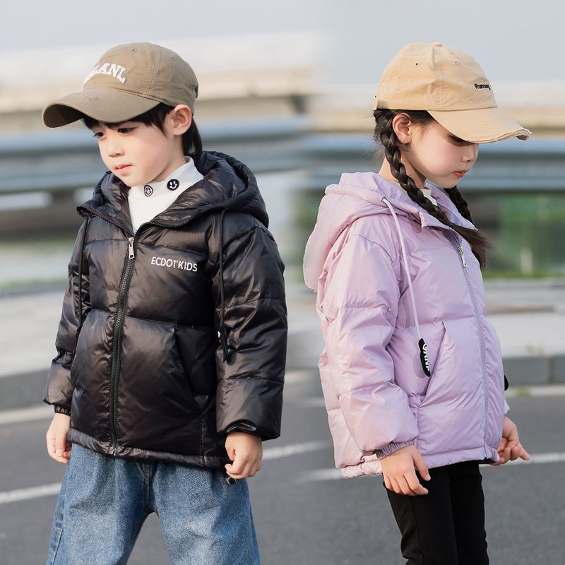 【【巴拉甄选】】白鸭绒儿童羽绒服男女童韩版加厚短款中大童
