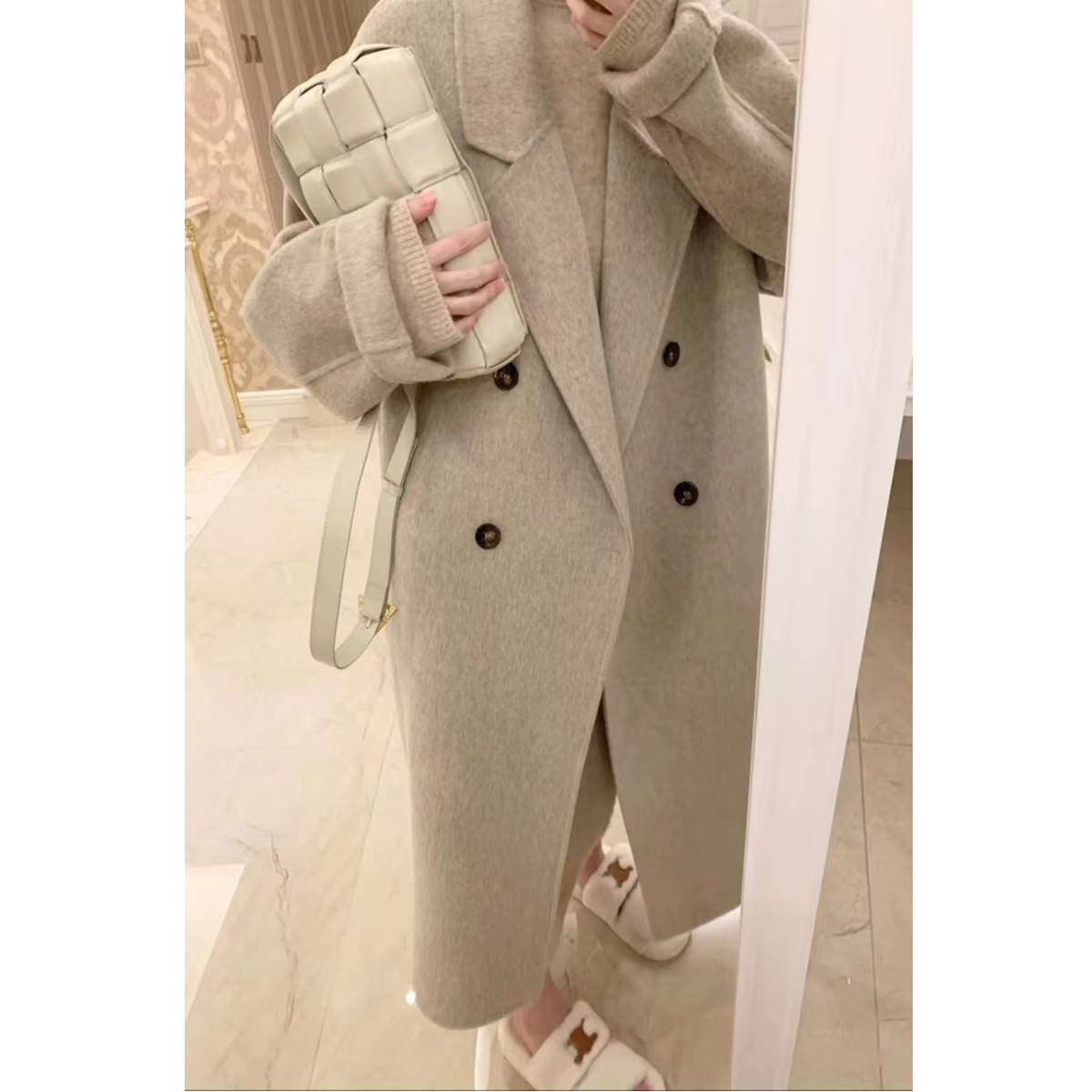 2025新款双面羊毛大衣秋冬长款韩系温柔高端绒外套女