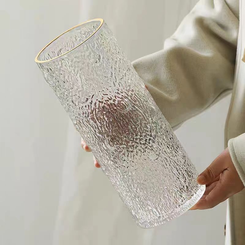 玻璃花瓶高档客厅轻奢ins风水培富贵竹鲜花高颜值摆件 花盆花架子