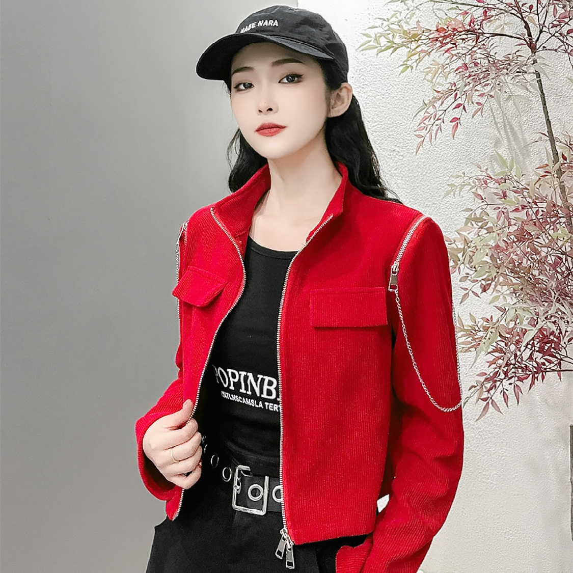 2024春季网红时尚休闲潮流百搭短款上衣女外套280