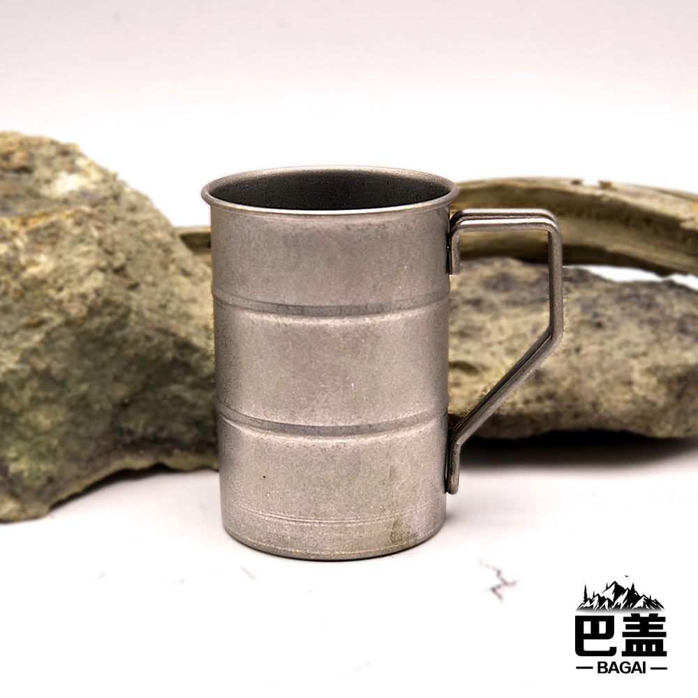 BAGAI巴盖户外野营杯水杯 徒步露营野餐自驾钓鱼复古马克杯啤酒杯