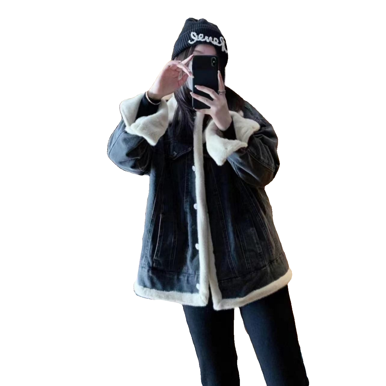 【晓服饰优品】时尚潮流韩版外套  百搭拼接宽松休闲秋冬加厚情侣