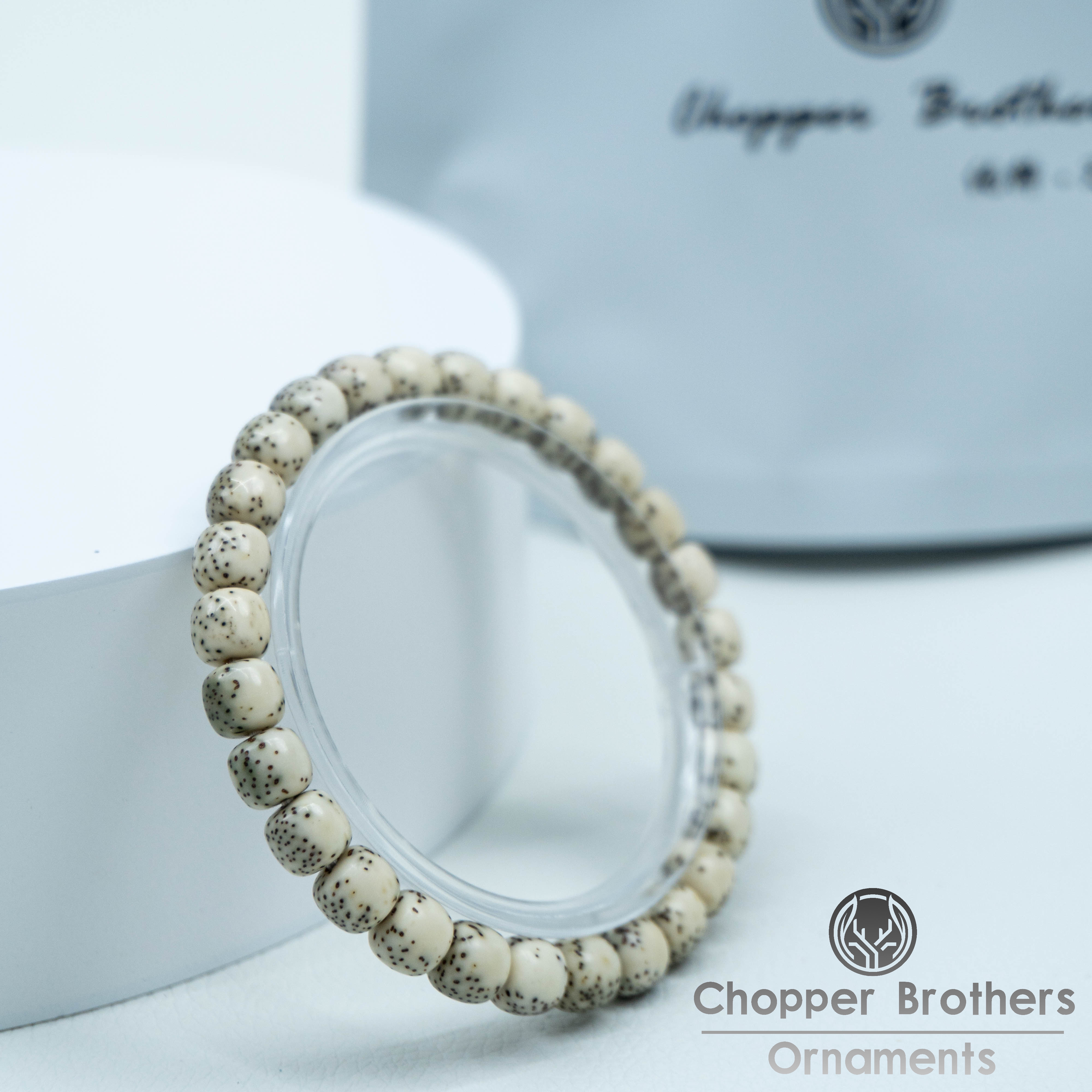 126 基础款石玉料河豚星月菩提手串 8×7mm