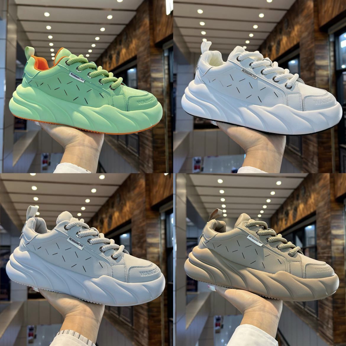 男鞋百搭款新款运动休闲鞋时尚厚底增高轻便潮牌简约老爹鞋圆头