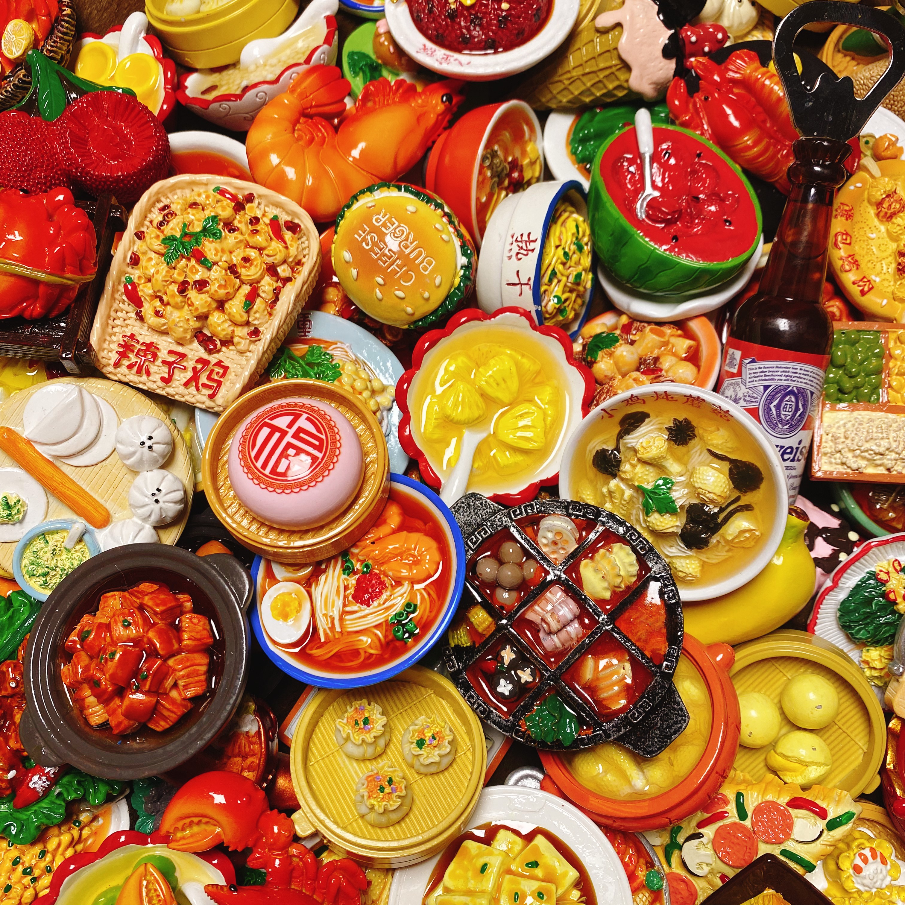 【清货自选】树脂创意磁吸3D立体手绘食玩冰箱贴仿真美食装饰摆件