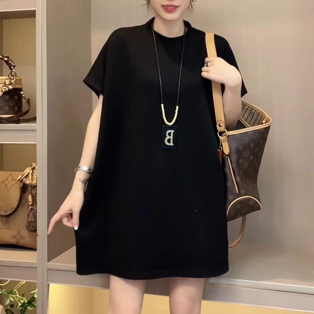 夏季新款焊锡千金风小飞袖斗篷简约气质T恤洋气时尚显瘦上衣921#