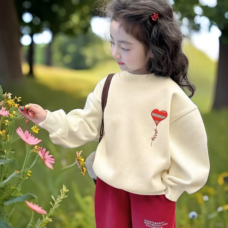 女童卫衣春秋款韩版宽松卡通印花洋气上衣套头衫