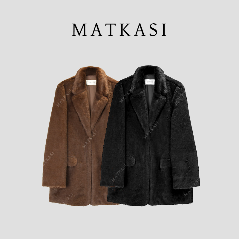 MATKASI 轻奢法式慵懒感百搭洋气翻领简约外套