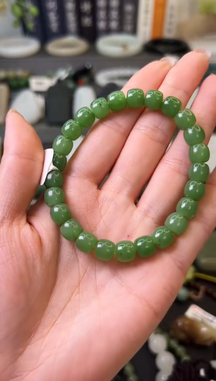 【闪购商品】和田玉（碧玉）手串未镶嵌手串卡8