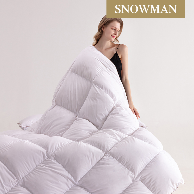 800蓬95白鹅绒100支高档羽绒被春秋被加厚冬被四季被酒店用