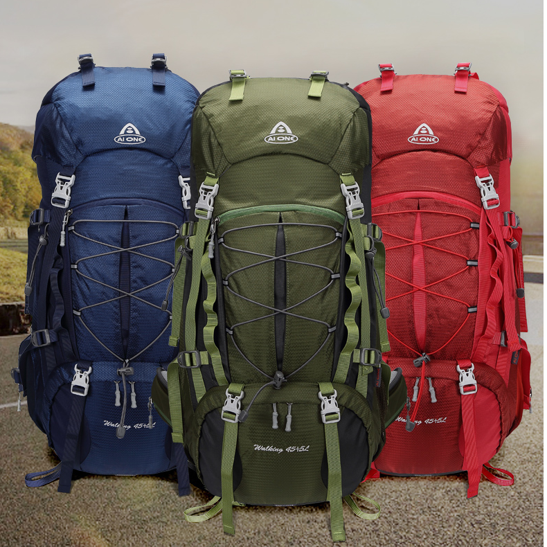 Aione/艾王专业尼龙登山包轻化量户外徒步双肩包大容量45+5升悬浮