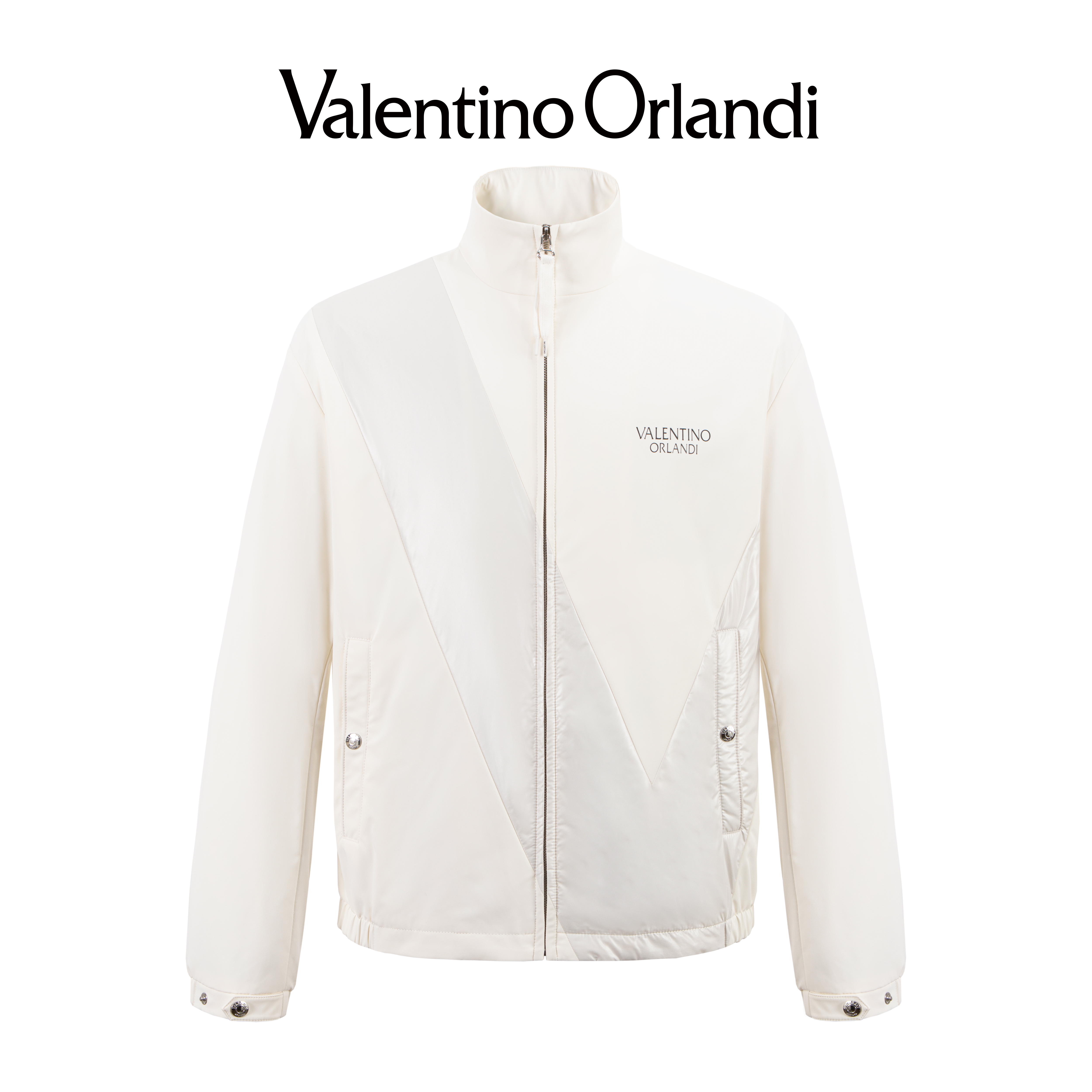 Valentino orlandi男士秋冬B版时尚百搭简约商务风立领棉服外套