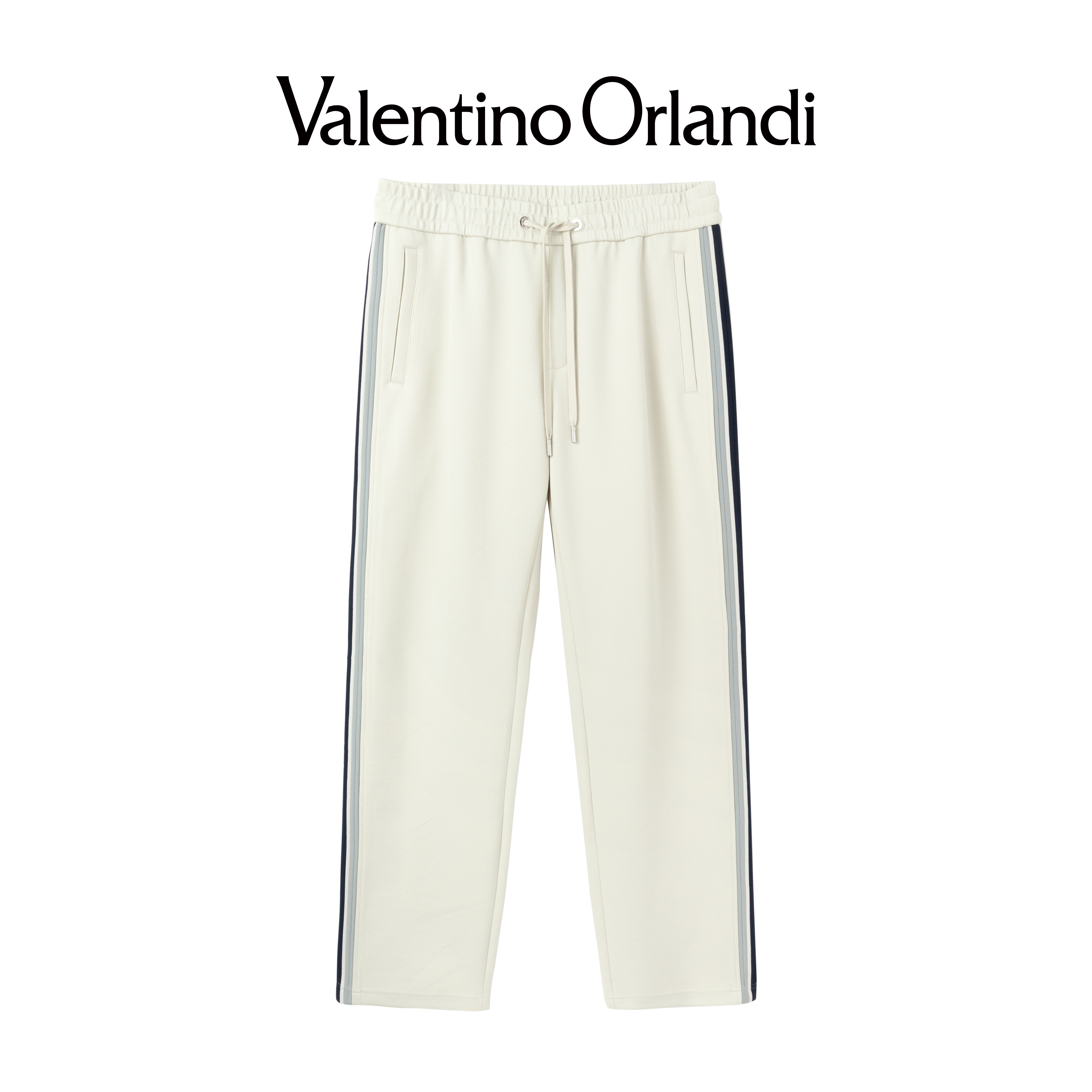 Valentino orlandi男装侧边条撞色松紧腰B版休闲长裤