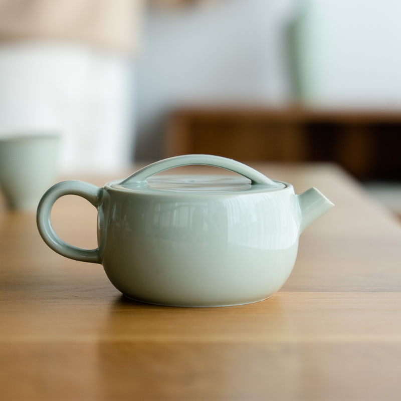 陶瓷茶壶泡茶单壶家用中式简约大容量带盖泡茶器功夫茶具简约现代