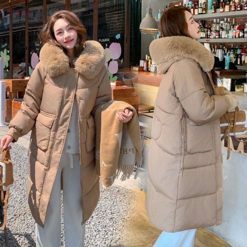 2025新款中长款过膝显瘦棉服韩版加厚纯色棉衣简约百搭外套16款