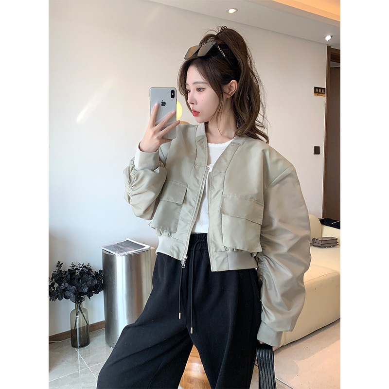 外套女棒球服春秋新款宽松显瘦 bf韩版时尚ins时髦短款上衣