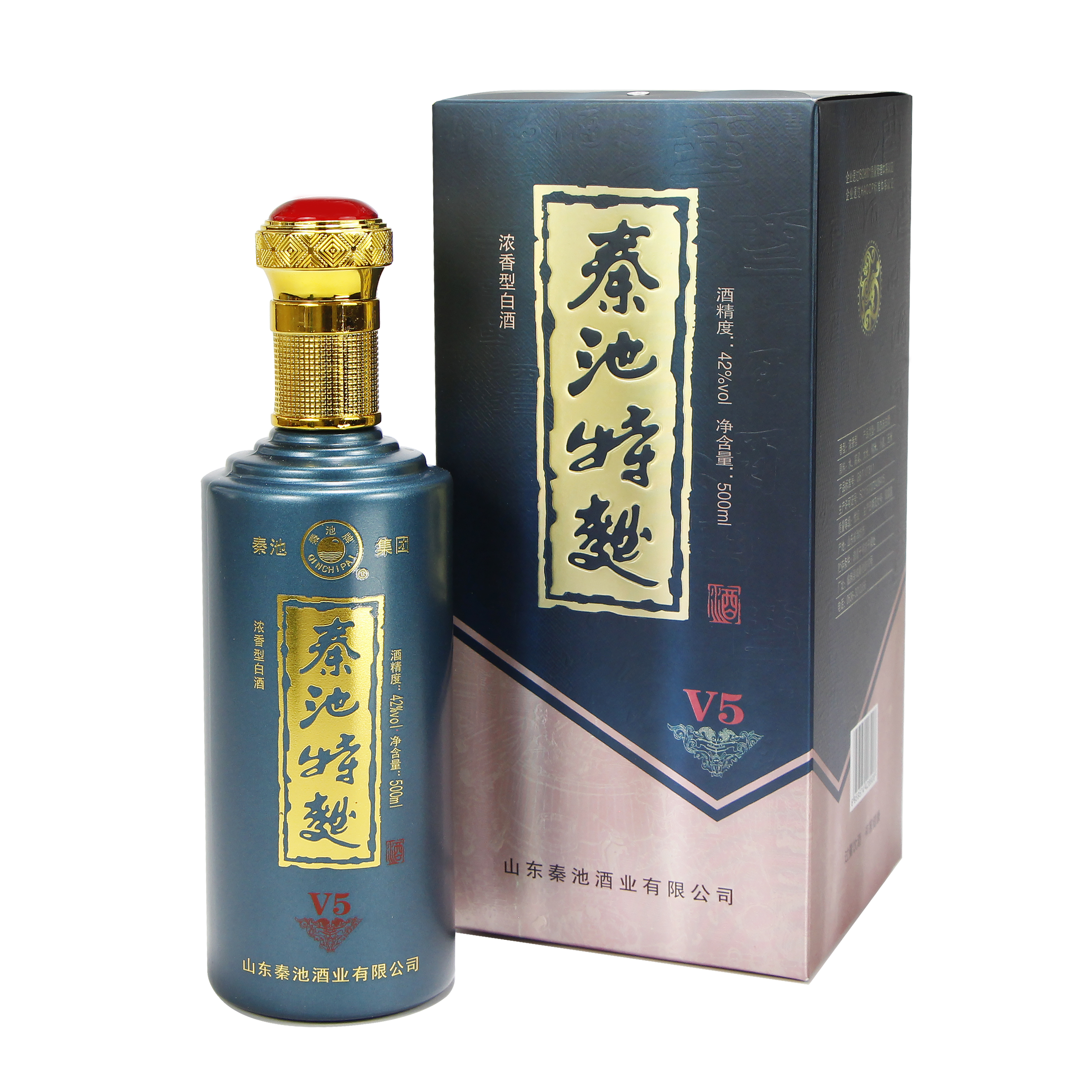 秦池特曲V5【整箱福利】浓香型6瓶装固态纯粮美酒推荐42度500ml