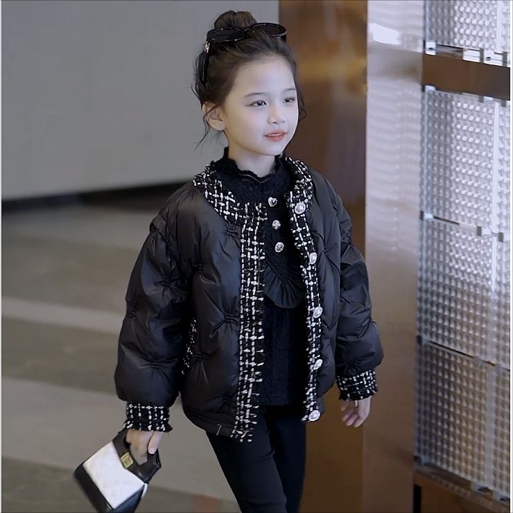 女童棉服2023冬季新款儿童加厚外套中大童保暖短款棉衣