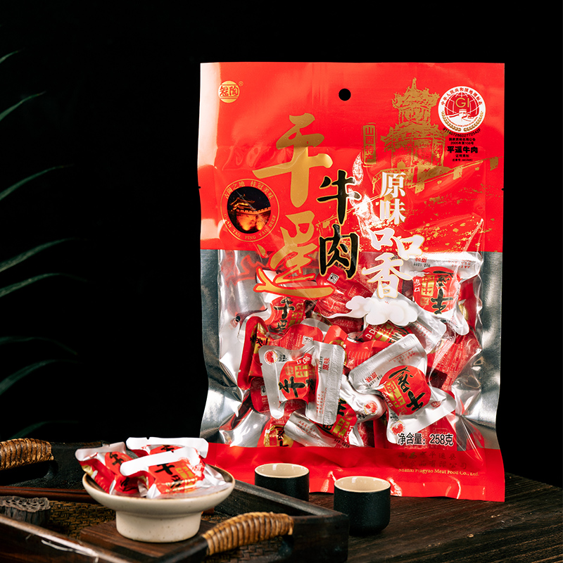 山西特产冠陶平遥牛肉258g口口香正宗牛肉开袋即食手撕香味原味